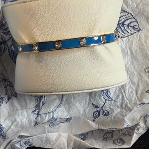 kate spade Blue Enamel Bangle with Crystal Accents